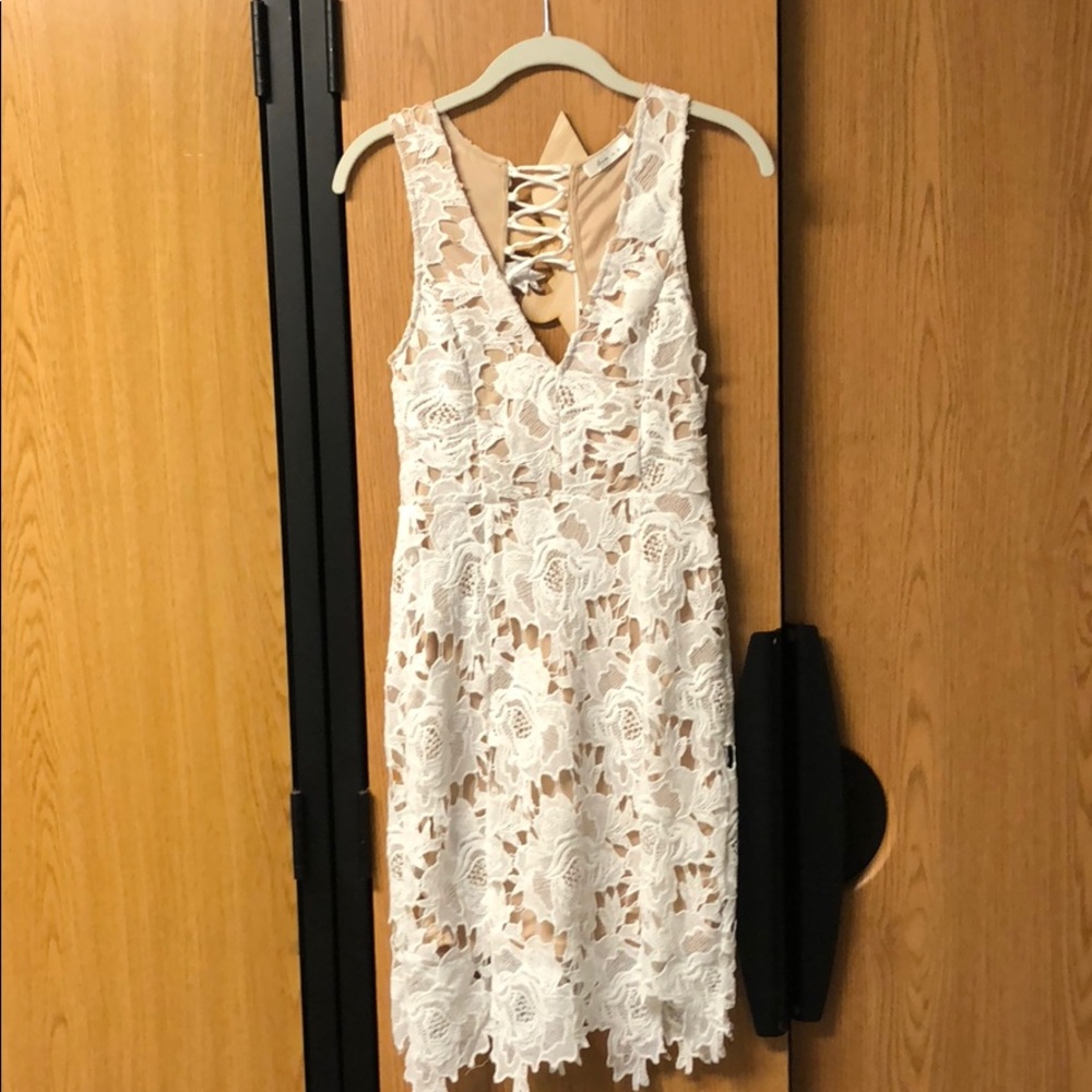white lace dress